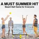 GOOX Outdoor Beach Ball Games with Carrying Bag, 3 Balls, Net and Strip Light (ONLY for Light Up Set)- Roundnet Game Set for Family - Played Outdoors, Indoors, Beach, Lawn, Yard and Park, Medium