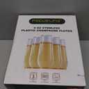 FOCUSLINE 24 Pack 9 Oz Clear Plastic Champagne Flutes, Stemless Plastic Champagne Glasses Clear, Heavy Duty Toasting Glasses, Shatterproof and Disposable Cups Perfect For Any Party