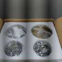 2 Pack 11" Large Pendant Lights Kitchen Island, Modern Gold Hanging Light with Grey Seed Glass Shade,Small Chandelier Lighting for Dining Room,Entryway,DD029-1-H2 (Gray)