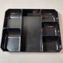 Plastic Coin Tray - Black - 6 Slots