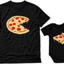 Tstars Matching Father Baby Pizza Shirts - Funny Gift for New Dads and Son - Apparel for Father's Day or Photos (Dad X-Large / Baby Newborn (0-3M))