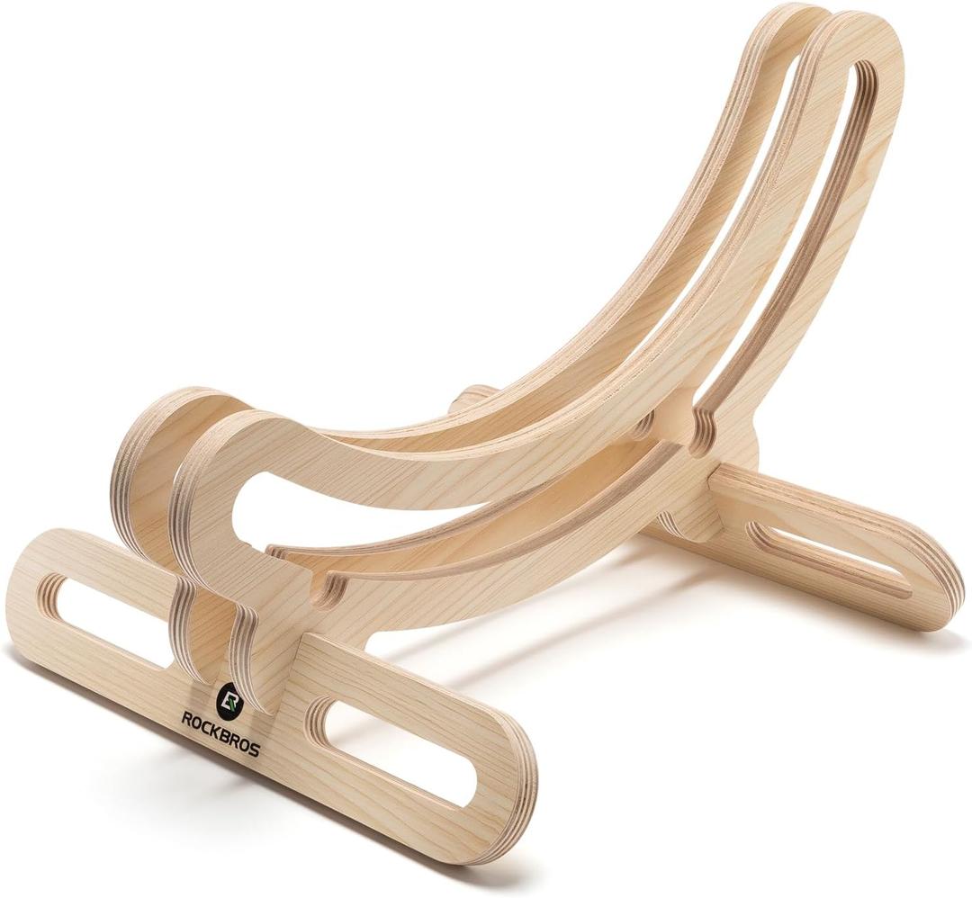 ROCKBROS Indoor Bike Stand Floor Bicycle Storage Rack Wooden Display Stand for 700C Road Bikes (23C-30C) Bike Stop and Wheel Holder