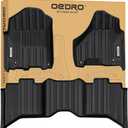 OEDRO Upgraded Floor Mats Fit for 2012-2018 Dodge Ram 1500/2500/3500 Crew Cab, 2019-2024 Dodge Ram 1500 Classic Crew Cab, TPE All-Weather, 1st and 2nd Row: Full Set Liners, Black