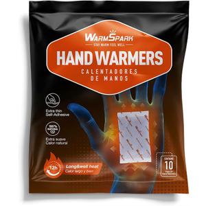 Hand Warmers Disposable Single Use Air Activated Heat Packs for Hands, Toes and Body - Up to 12 Hours of Heat - WarmSpark, 2 Packs