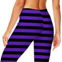 Deerose Halloween Women Costume Leggings Thanksgiving High Waist Tight Pants (Orange, S)