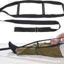 Munzong Bed Ladder Assist Black Pull Up  Sit Up Assist Device, Assistive Bedside Straps with Handle Strap, Portable Rope Beds Ladder Helper for Elderly Senior Injury Handicap Patient Pregnant