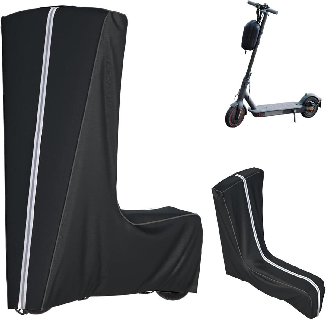 Electric Scooter Cover, 1680D Heavy Duty Waterproof and Dustproof Oxford Cloth, UV Resistant & Anti-Scratch, Includes Storage Pouch, A Better Fitting Electric Scooter Cover (Black, 45x8x47 inch)