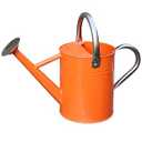 Metal Watering Can, One Gallon Watering Cans Stainless Steel for Outdoor Indoor Garden Plants Watering (Orange)