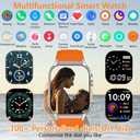 Smart Watch for Men Women(Dial/Answer Calls), Activity Trackers with Heart Rate/Sleep Monitor, 100 Sports Modes/IP68 Waterproof, 2.01" HD Touchscreen Fitness Watch Compatible with Android iOS (Orange)