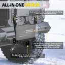 Universal Dual Hitch Flag Pole Holder for 2 Inch Receivers, Heavy-Duty Iron Double Flag Mount with Trailer Hitch & License Plate Bracket, Compatible with Trucks, SUV, RV, Pickup, Camper