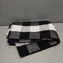 Buffalo Plaid Area Rug - 4 x 6 Ft, Black and White Checkered, Washable Cotton, Ideal for Front Porch, Kitchen, Entryway, Patio, Bathroom