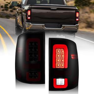 Smoked Black Full LED Tail Lights for 20092018 Dodge Ram 1500/2500/3500 & 20192024 Ram 1500 Classic, Plug & Play Blackout Style Rear Lamps