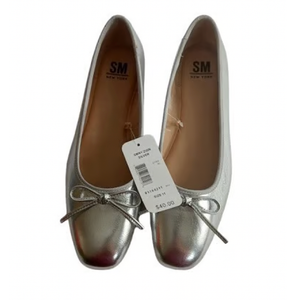 Steve Madden New York Zion Women's Flats Shoes Silver Size 8