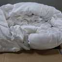 Bedsure Duvet Insert Oversized King - Lightweight Comforter, Quilted Cooling Duvet Insert, Down Alternative Comforter with 8 Tabs, Ultra Soft, Striped, Oversized King, White, 116x98 inches
