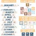 Hadley Designs Classroom Calendar Set Bulletin Board Decorations - Boho School Calendar for Classroom Decor, Kindergarten Preschool Elementary Teacher Must Haves, Homeschool & Daycare Essentials