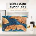 2 x TR-LIFE 8 Inch Large Plate Stands for Display - Metal Plate Holder Display Stand + Frame Holder Stand for Picture, Decorative Plate, Platter, Plaques, Book, Photo Easel Tabletop (Gold 2 Pack)