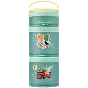 Whiskware Harry Potter Stackable Snack Containers for Babies, Kids, and Toddlers, 3 Stackable Snack Cups for School or Travel, Formula and Cupholder Friendly, Hogwarts