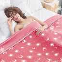 inhand Cooling Blanket Queen Size (90"x90") - Cooled Blankets for Hot Sleepers Lightweight Breathable Summer Blanket for Sleeping Night Sweats to Keep Cool in The Heat -Peach Pink