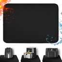 Air Fryer Mat for Air Fryer, 24 x 31in Heat Resistant Mat for Countertop, Fireproof Silicone Countertop Protector Appliance Slider for Air Fryer, Coffee Maker, Toaster, Oven (Black)