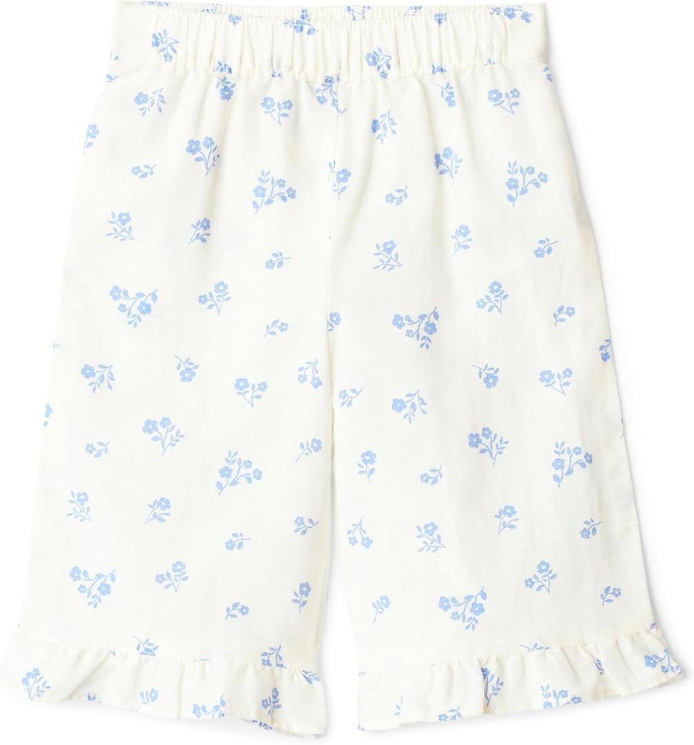 Amazon Essentials x Sofia Grainge Toddlers and Baby Girls' Cotton Linen Wide Leg Pull-on Pant with Ruffles, Size: 18M