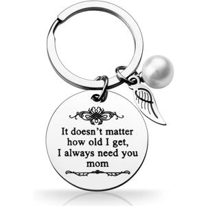 5 x Mother's Day Keychain Gift from Daughter Son for Mom, Mom Keychain Gifts for Valentine's Day Birthday Christmas