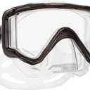 SCUBAPRO Crystal Vu Plus Scuba Mask with Purge Valve, with Ultra Clear Tri Lens for Diving, Black/Gray