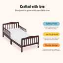 Dream On Me Classic Design Toddler Bed In Black, Greenguard Gold And JPMA Certified, Low To Floor Design, Two Side Safety rails, Non-Toxic Finishes, Wooden Nursery Furniture