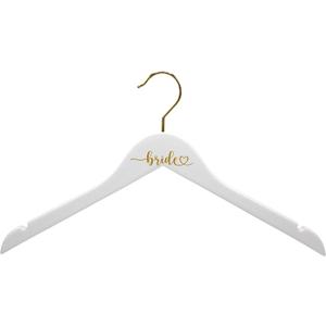 Bride Heart Wedding Hanger, Engraved Painted Bride Heart, Bridal Wedding Gift