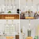 Brushed Gold Pendant Light Fixtures, Thick Hammered Glass Pendant Lights Kitchen Island 3 Pack Modern Hanging Light Hallway Ceiling Light Fixtures Mini Pendant Lights for Bathroom Dining Room