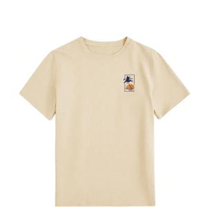 SOLY HUX Men's Graphic Tees Letter Print Vintage T-Shirts Short Sleeve Crewneck Casual Summer Tee Top Apricot Graphic XL