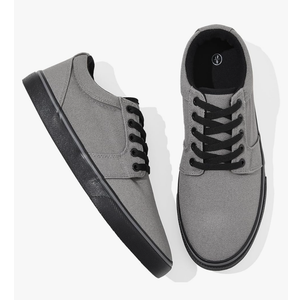 kufeiti Men's Canvas Black Casual Shoes Sneakers Low Top Lace Up Walking Shoes Sneakers for Men, Size 9