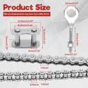 CT200U Front Jackshaft Chain 420 Chain 42 Links for Coleman CT200U CT200U-EX BT200X Baja Heat Warrior MB165 MB200 Hensim Mini Bike Parts with Chain Adjuster