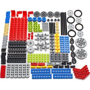 KonHaovF 182PCS Gear and Axle Set for Technic Parts Compatible with Major Brand Technic Parts, DIY Gears Assortment Pack(Liftarm, Pins, Axles, Connectors) for Technic Building Blocks Set