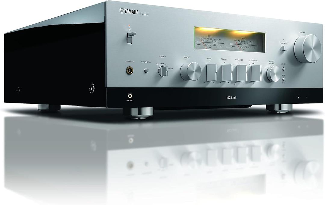 Yamaha Audio Yamaha R-N2000A Hi-Fi Network Receiver with Streaming, Phono and DAC – Silver