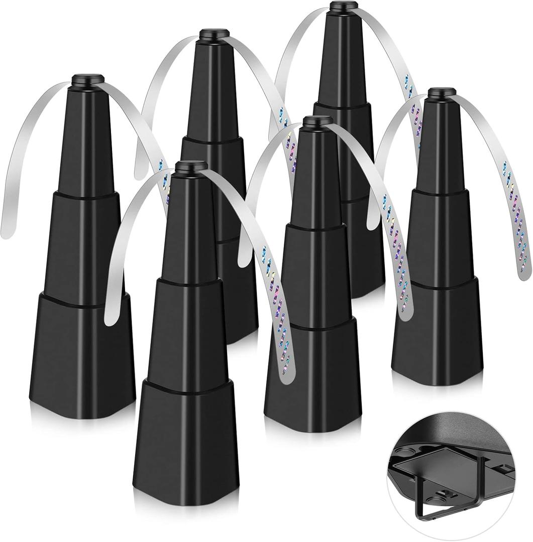 AMIAEDU Fly Fans for Tables, Fly Repellent Fan for Indoor/Outdoor, Food Fans to Keep Flies Away for Party, BBQ, Home, Picnics, Travel, Portable and Easy Use 6 Pack (Black)