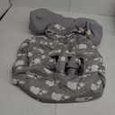 Soft Pillow Attached 2-in-1 Shopping Cart and High Chair Cover for Baby, Cotton Padded Cart Cover, Fold'n Roll Style, Portable with Carry Bag (Gray Elephant)