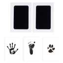 2 x 1-Pack Clean Touch Ink Pad for Baby Handprints and Footprints, Baby Footprint Kits,Inkless Hand and Footprint Kit,No Mess Ink Pad for Baby Hand and Footprints,Baby Shower Gifts for New Moms (2-Pack - Medium, Black)