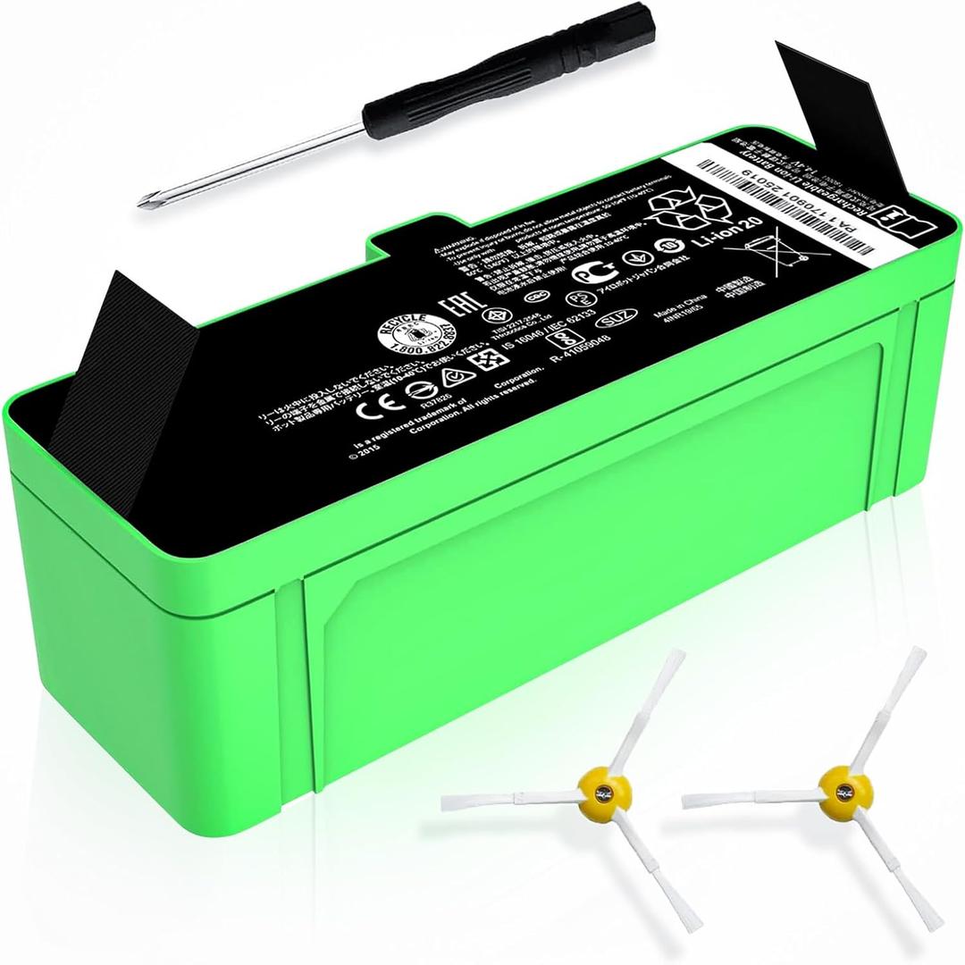 Lcenerga for iRobot Roomba Replacement Parts Roomba 1800Li Lithium Ion Battery - Compatible with Roomba 980 960 895 890 860 695 680 690 675 640 614 Series 14.4V 26Wh 1800mAh