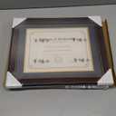 GraduationMall 8.5x11 Diploma Frame with Black over Gold Mat or Display 11x14 Document without Mat, UV Protection Acrylic, Mahogany with Gold Beads