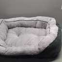 INVENHO Medium Dog Beds for Medium Dogs Washable, Rectangle Dog Bed Medium Size Dog, Orthopedic Dog Bed, Warming Soft Calming Sleeping Puppy Bed Durable Pet Bed with Anti-Slip Bottom M(30"x24"x9") (Grey)