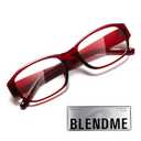BLENDME Wide Rectangle Blue Light Glasses for Woman Reduce Eyestrain for Gaming/Computer/Screen