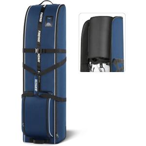 findway Golf Travel Bag for Airlines 900D Heavy Duty Oxford Golf Travel Case with Wheels, Golf Travel Cover with Club Protector Liner for Men Women (Blue)