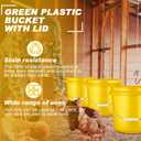 Ziliny 6 Pack 2 Gallon Plastic Bucket with Lid Heavy Duty Pail with Metal Handle Reusable Small Multipurpose Paint Buckets Container for Food Storage(Yellow)