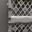 MYPET Paws Portable Pet Gate: 26-40" Wide Expandable, Pressure Mounted No Tools Needed, Durable Dog Gate for Doorways, Made in USA, 23" Tall, Fieldstone Gray