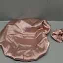 YANIBEST Adjustable Satin Bonnet Double Layer Hair Bonnet for Sleeping Bonnets for Women Hats Curly Natural Hair, Blush Pink (One Size)