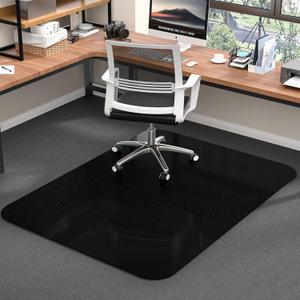 Tonaus Office Chair Mat for Carpet, 48"x36" Carpet Chair Mat Black with Non-Slip Studded, 2.2mm Thick for Low Pile Carpets