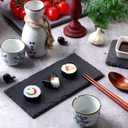 Hoolerry 15 Pcs 8 x 4 Inch Slate Charcuterie Boards Bulk, Mini Slate Cheese Board Black Sushi Platters Individual Stone Serving Tray Plates for Food, Appetizers, Cheese, Meat, Party