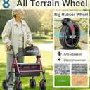 HOMLAND Foldable Rollator Walkers for Seniors with Seat, 17 lb Lightweight
