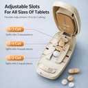 Premium Multi-Pill Cutter  Cut Multiple Large or Small Tablets at Once, Medical-Quality Stainless Steel Blades, Time-Saving Pill Splitter for Home, Care Facilities & Travel (White)