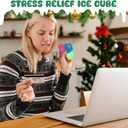 Soulchen 20 Pcs Stress Balls Ice Cube Inside 1.4 Inch Sensory Squeeze Funny Calming Balls Stress Relief Cubes for Adults Christmas Party Favors Birthday Gift